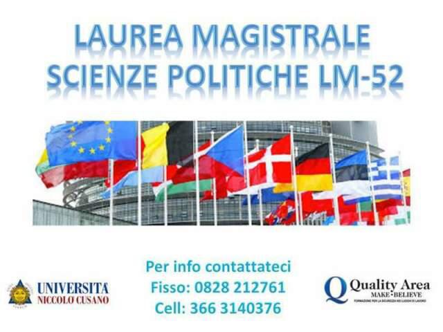 Laurea magistrale in relazioni internazionali (lm-52) Laurea magistrale in relazioni internazionali (lm-52)