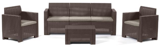 Set salotto da giardino in polyrattan nuovo art.6445190000