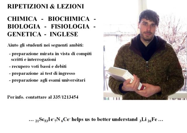 Ripetizioni online chimica biologia materie scientifiche Ripetizioni online chimica biologia materie scientifiche