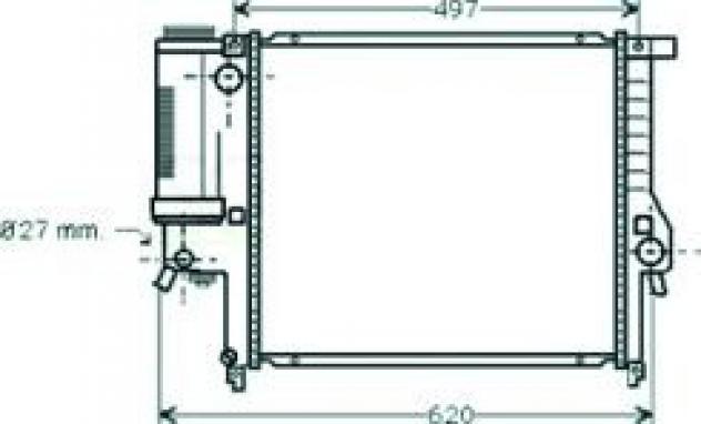 Radiatore acqua per bmw 3 e36 dal 1991 al 1998