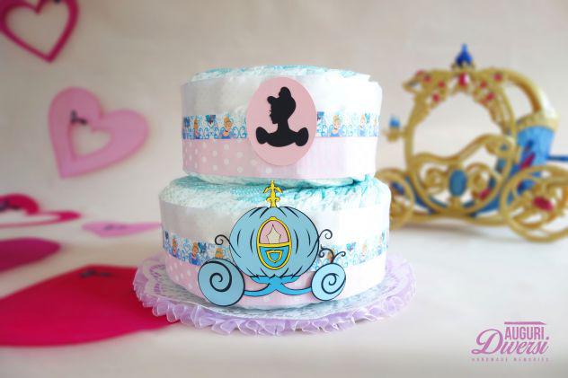 Torta di pannolini (45pampers tg3) nascita battesimo baby Torta di pannolini (45pampers tg3) nascita battesimo baby