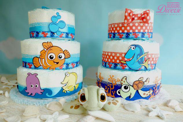 Torta di pannolini (pampers tg3) nascita battesimo baby Torta di pannolini (pampers tg3) nascita battesimo baby
