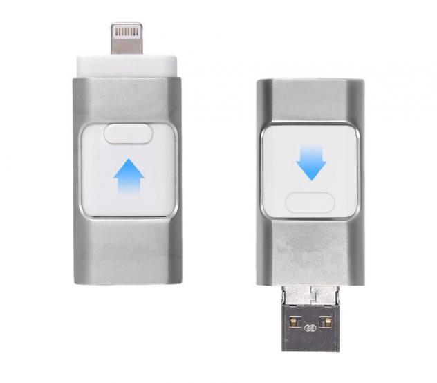 Pendrive usb 3 in 1 connettori lightning micro usb 32 gb Pendrive usb 3 in 1 connettori lightning micro usb 32 gb
