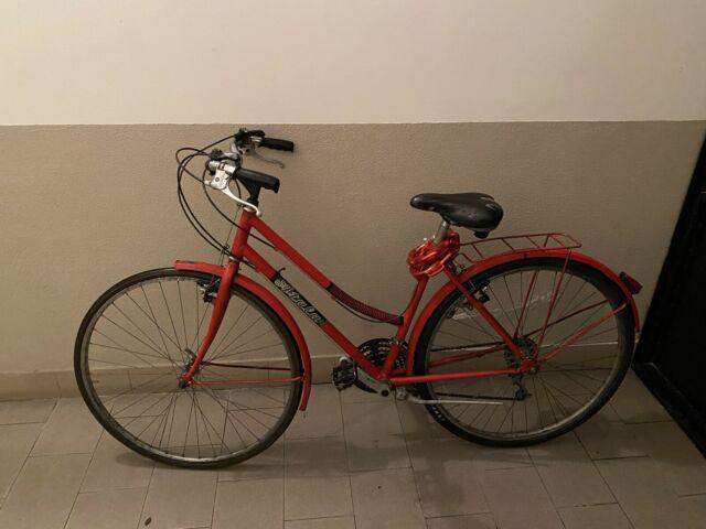 Bicicletta city bike donna atala rossa