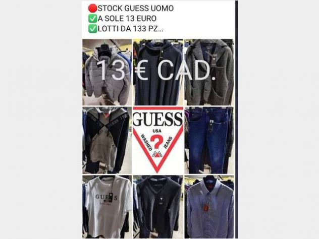 Stock abbigliamento uomo e donna firmato guess