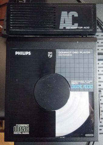 Philips cd-10 markii portable cd player con alimentatore Philips cd-10 markii portable cd player con alimentatore