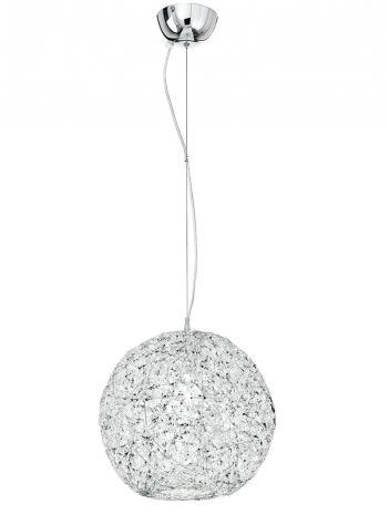 Lampadario sospensione sferico intreccio fili alluminio Lampadario sospensione sferico intreccio fili alluminio