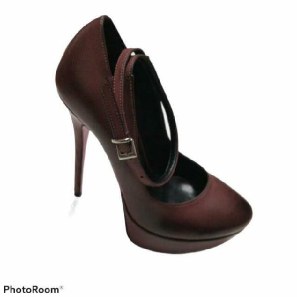 Scarpe donna tacco fant bordeaux altramarea