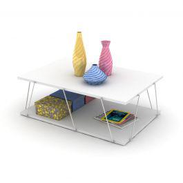 Tavolino salotto bianco industrial design moderno cm 90 x 60 Tavolino salotto bianco industrial design moderno cm 90 x 60