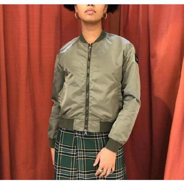 Giubbino donna duvetica bomber verde militare Taglia 40