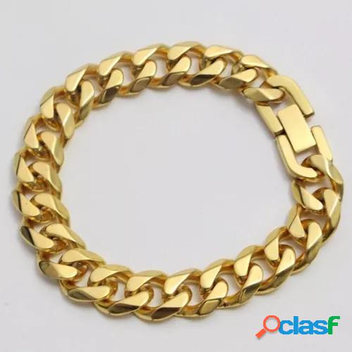 Simple Fashion Punk Gold/Silver/Black Chain Bracelets for Men