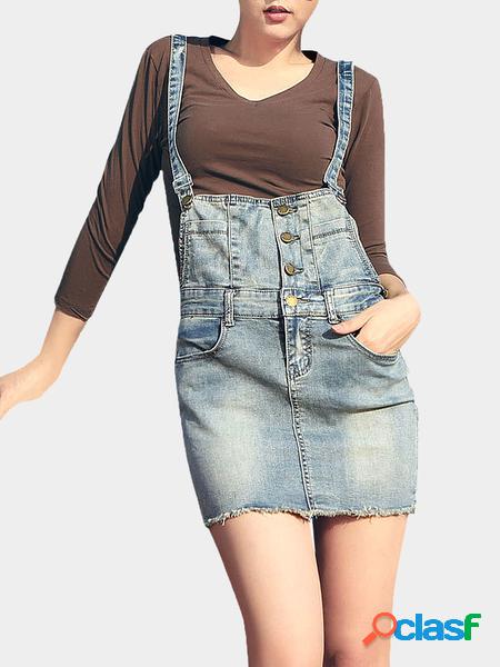 Yoins gonna scamiciata con bottoni in denim blu Yoins gonna scamiciata con bottoni in denim blu