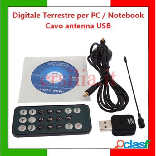 Digitale terrestre per pc notebook dvb tv usb cavo antenna