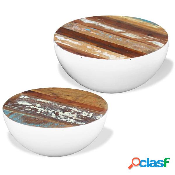 Vidaxl tavolino da caffè 2 pz a forma di palla in legno recuperato Vidaxl tavolino da caffè 2 pz a forma di palla in legno recuperato