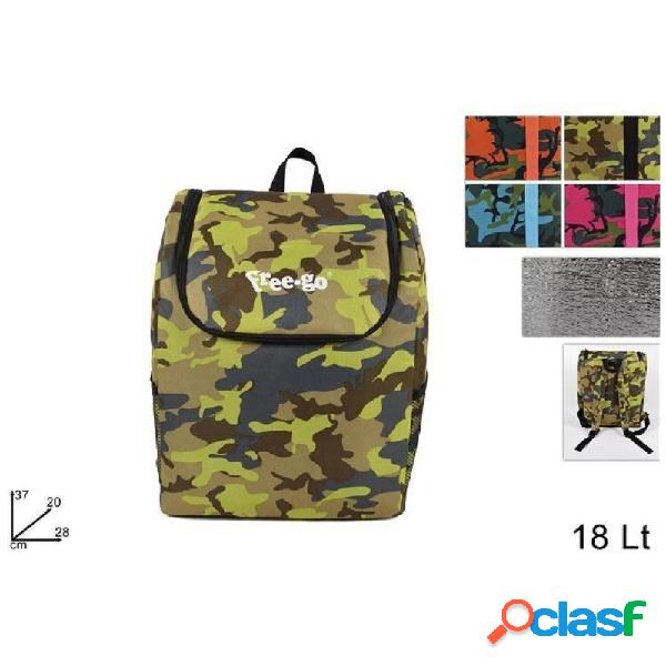 Borsa zaino termico frigo caldo freddo viaggi mare 18 lt mimetico in 4 colori Borsa zaino termico frigo caldo freddo viaggi mare 18 lt mimetico in 4 colori
