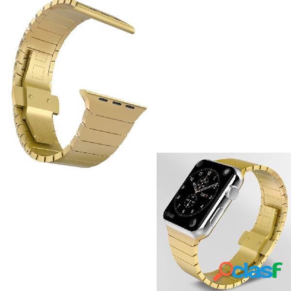 Cinturino oro 38mm catena compatibile con iwatch serie 3/2/1 chiusura farfalla