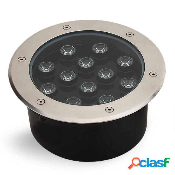 Faretto 12w 12 led incasso pavimento faro giardino bianco calpestabile ip68