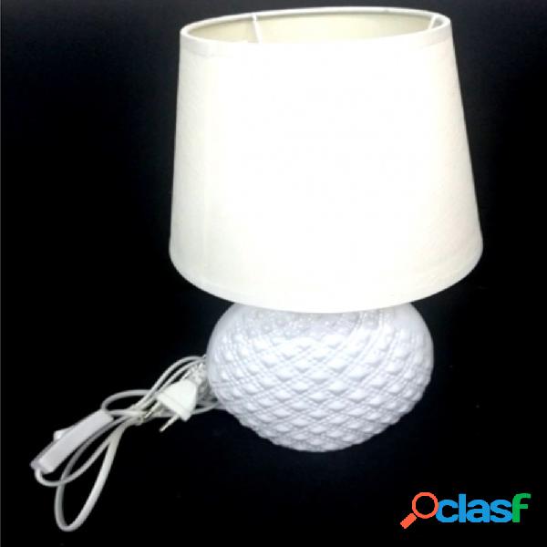 LAMPADA LUME 32 CM BIANCO CON PARALUME DA TAVOLO SCRIVANIA COMODINO CASA UFFICIO