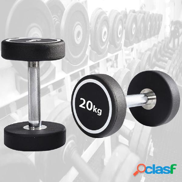 Manubrio singolo professionale in vinile da 20 kg pesi palestra fitness sport