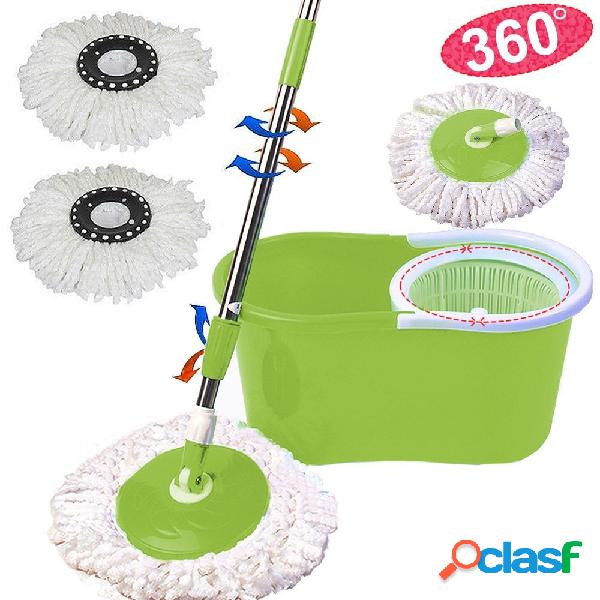 Rotating mop roto mop mocio rotante in microfibra con secchio strizzatore 360°