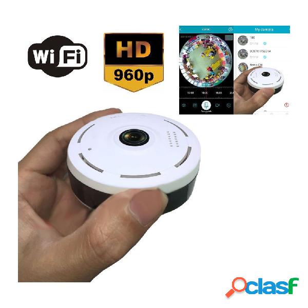 TELECAMERA IP CAMERA HD 960P WIRELESS LED IR LAN 360° fisheye WIFI TF CARD