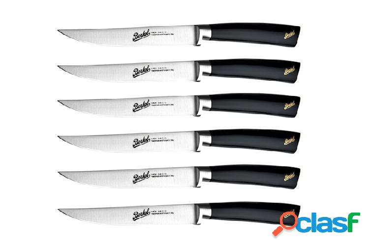 Berkel set 6 pezzi coltelli bistecca elegance acciaio con manico nero acciaio nero Berkel set 6 pezzi coltelli bistecca elegance acciaio con manico nero acciaio nero