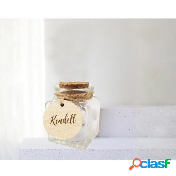 Bomboniere con tag tondo in legno personalizzabile - 20pz Bomboniere con tag tondo in legno personalizzabile - 20pz