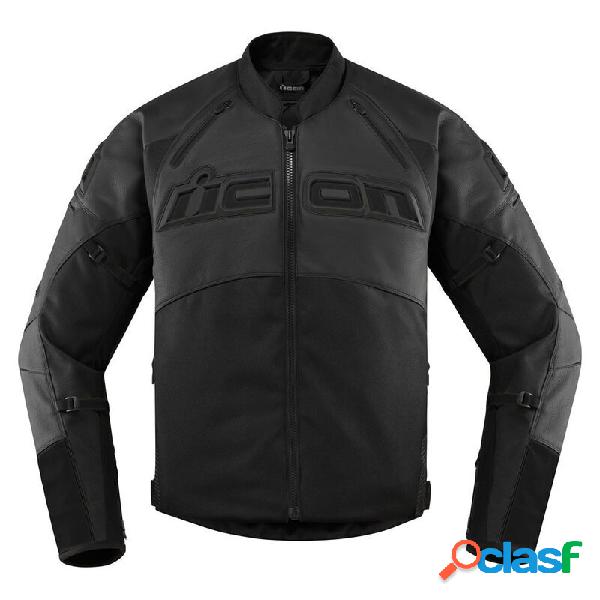 Giacca moto icon contra2 nero Giacca moto icon contra2 nero
