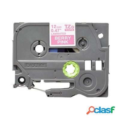 Nastro per etichettatrice compatibile brother tze-mqp35 tze tape laminato da 12 mm (rotolo 5 metri) bianco su rosa Nastro per etichettatrice compatibile brother tze-mqp35 tze tape laminato da 12 mm (rotolo 5 metri) bianco su rosa
