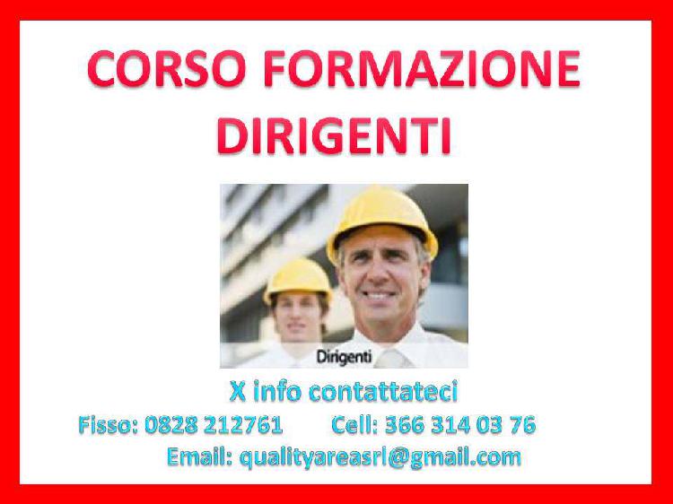 Corso formazione dirigenti (sicurezza nei luoghi di lavoro)