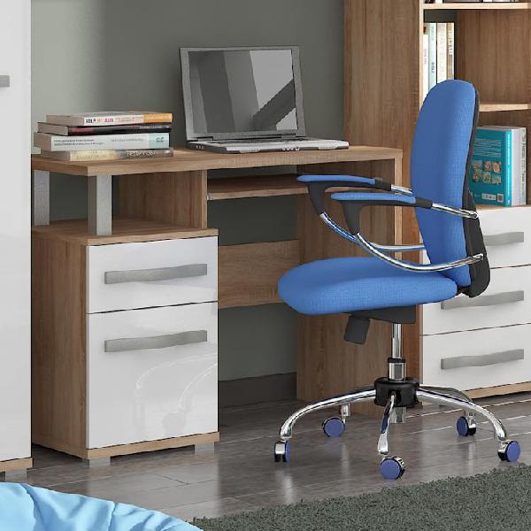 Scrivania ufficio salvaspazio 100x53cm rovere bianco lucido Scrivania ufficio salvaspazio 100x53cm rovere bianco lucido