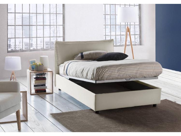 Letto piazza e mezza gloria, rivestimento in tessuto, 100% Letto piazza e mezza gloria, rivestimento in tessuto, 100%
