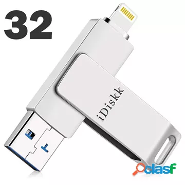 Chiavetta idiskk otg - usb tipo-a/lightning - 32 gb Chiavetta idiskk otg - usb tipo-a/lightning - 32 gb