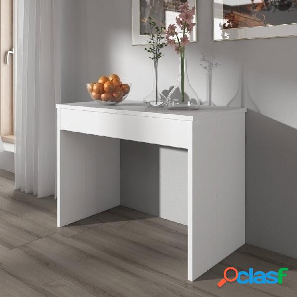 Tavolo consolle allungabile moderno 50/302cm bianco opaco Giada