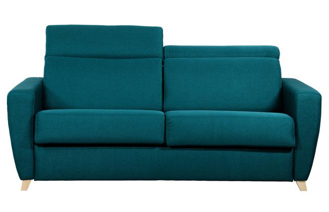 Divano letto materasso poggiatesta regolabili blu pavon Divano letto materasso poggiatesta regolabili blu pavon