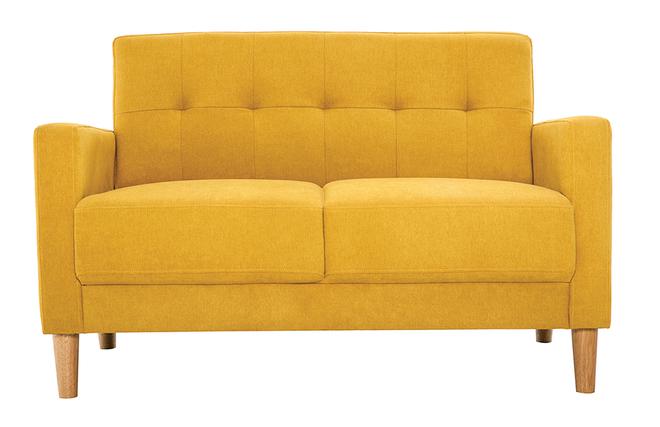 Divano scandinavo 2 posti effetto velluto giallo senape moon Divano scandinavo 2 posti effetto velluto giallo senape moon