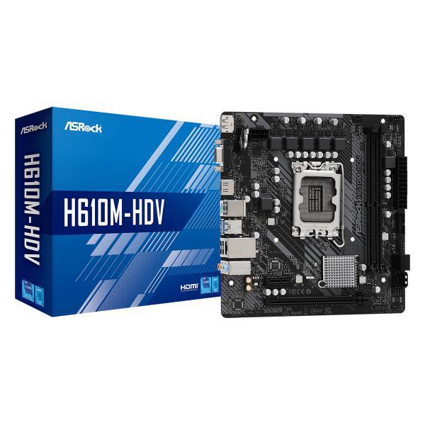 Scheda madre asrock h610m-hdv lga 1700 intel - disponibile