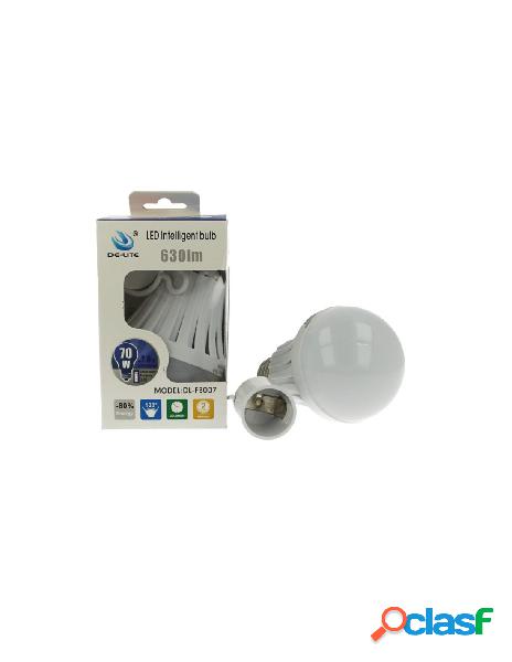 2 lampade led e27 a60 luce emergenza 7w ricaricabile intelligente anti blackout gancio incluso - a2zworld