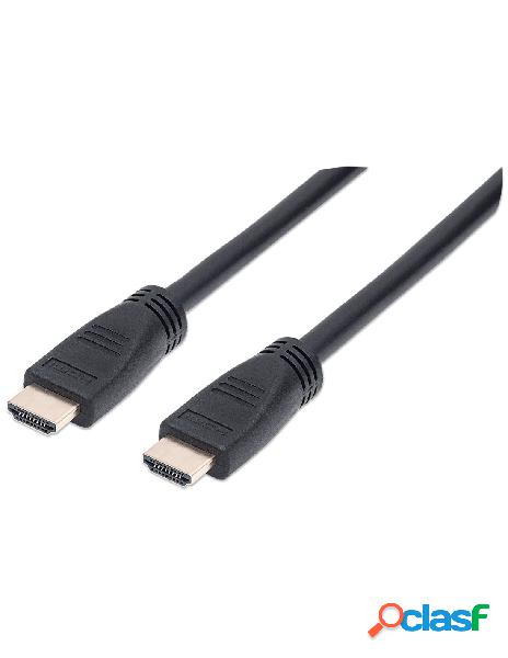 Cavo hdmi cl3 high speed con ethernet a/a m/m 8m nero - manhattan Cavo hdmi cl3 high speed con ethernet a/a m/m 8m nero - manhattan
