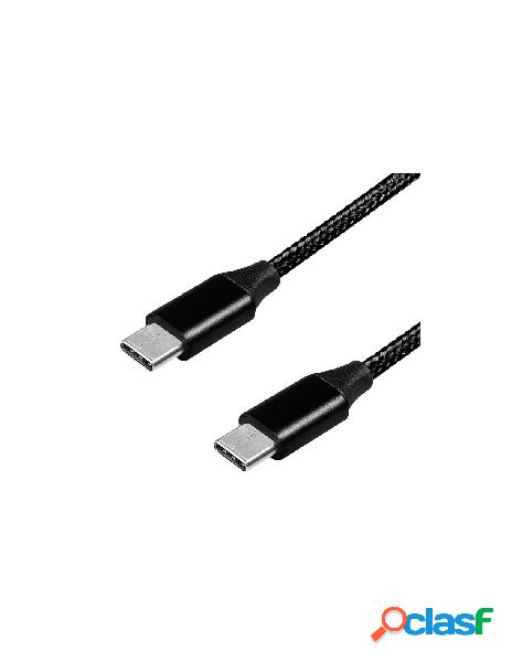 Cavo highspeed usb-c&amp;trade maschio/maschio 0,3m nero - logilink