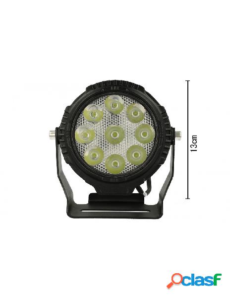 Faro led fanale rotondo spot 45w beam 12v 24v 36v 48v 60v 9x5w cree xte nuovo design - carall