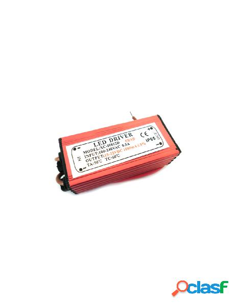 Led driver cc 1000ma 15v-22vdc 15w corrente costante ip67 - ledlux