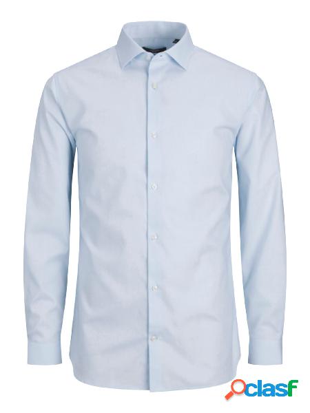 Jack&amp;jones camicia slim fit in microfantasia celeste