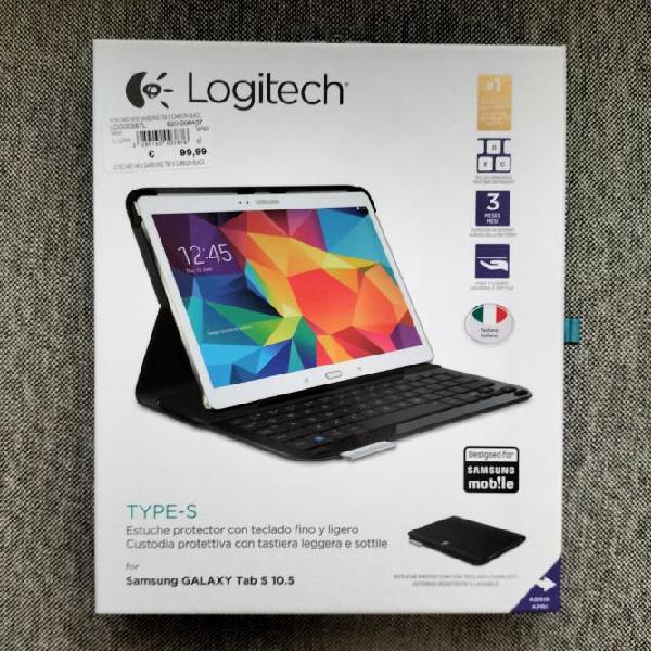 Custodia con tastiera, logitech, per tablet samsung, tab s Custodia con tastiera, logitech, per tablet samsung, tab s