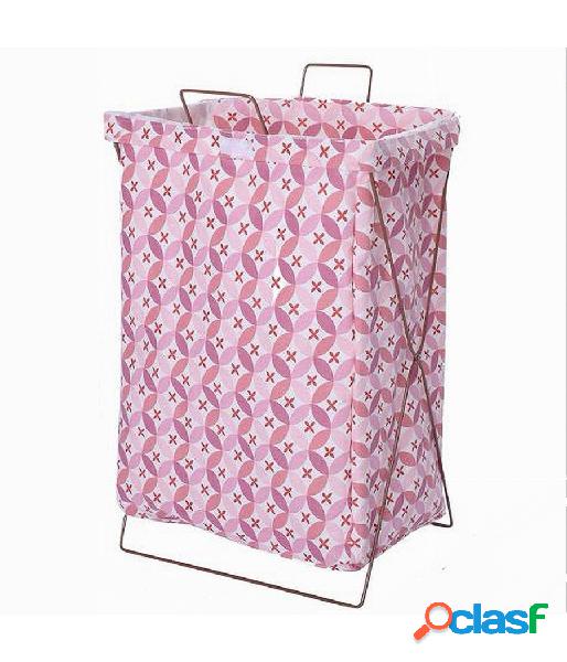 Trade shop - cesto contenitore porta biancheria pieghevole panni sporchi bagno 79213 rosa Trade shop - cesto contenitore porta biancheria pieghevole panni sporchi bagno 79213 rosa