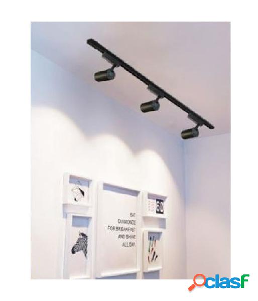 Trade shop - faretto led cob con binario 30w lampada pista luce naturale fredda calda f30w-9a