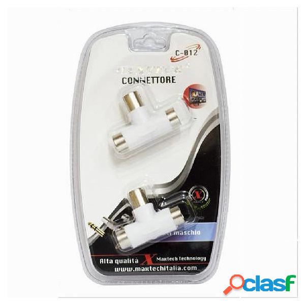 Trade Shop - Connettori Adattatore A T Antenna Maschio A 2x Ant Femmina Cavo Tv Maxtech C-012