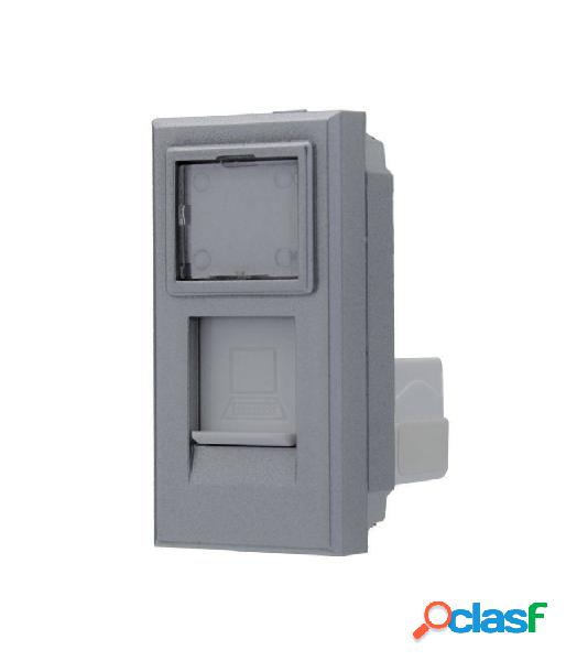 Trade shop - presa dati connettore rj45 cat6e silver coperchio compatibile bticino axolute