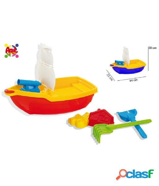 Trade shop - set galeone con palette + accessori mare giochi spiaggia estate bambini 114725