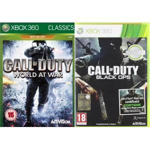 Call of duty black ops + world at war (usato) (xbox 360)